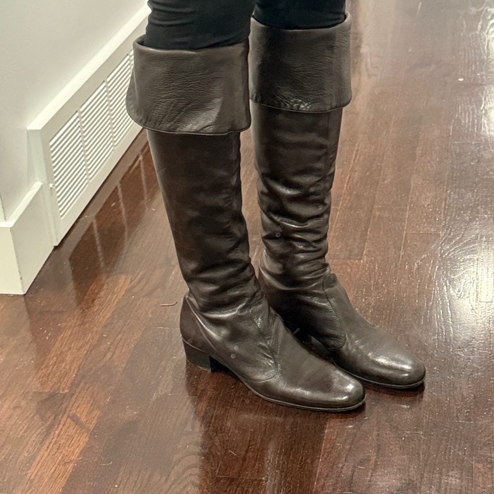 Barneys Coop All Leather Knee-High Boots 39.5